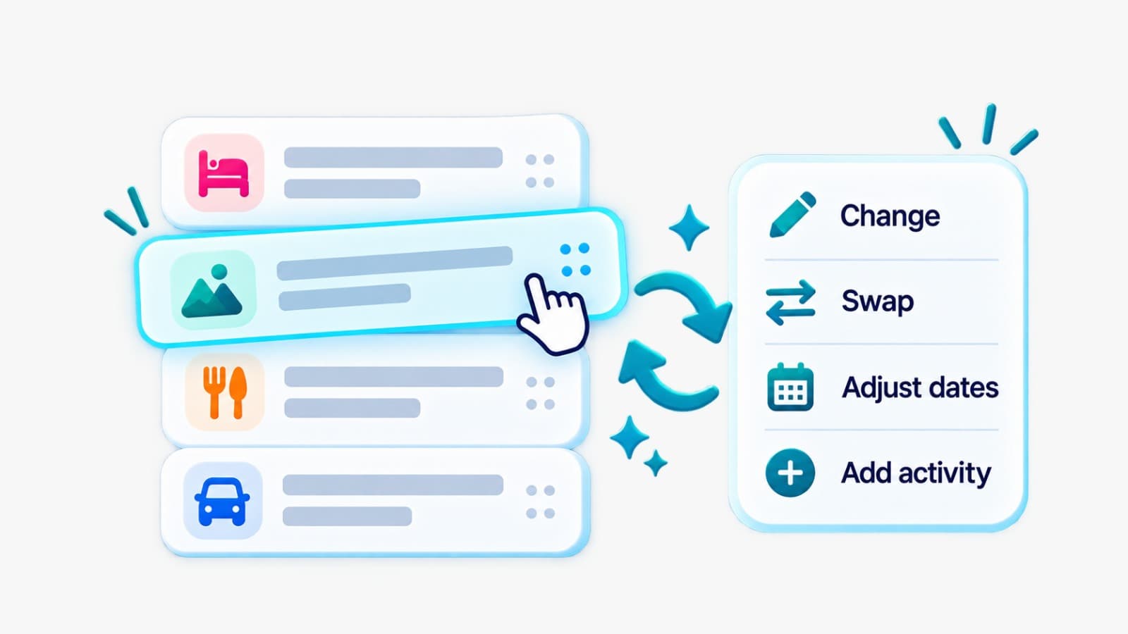 Customising an itinerary on Travelouge